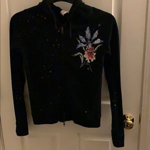 Ed hardy hoodie, flowers